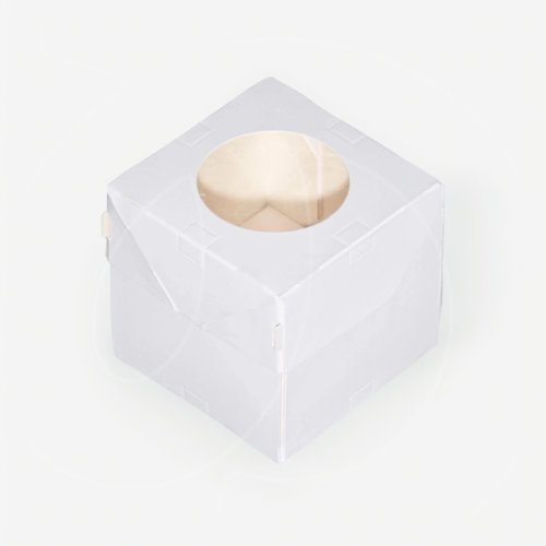 Коробка на 1 капкейк белая 10х10х10 см ForG Muf 1 PRO I W W