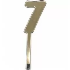 Топпер декоративный акриловый "Цифра 7" Серебро 9,5х3 см 