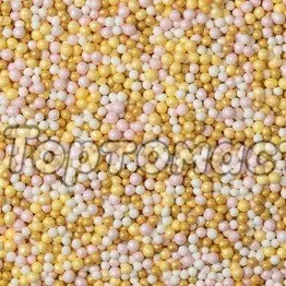 Посыпка Шарики Золото-бело-розовый Микс 1 кг tp93480
