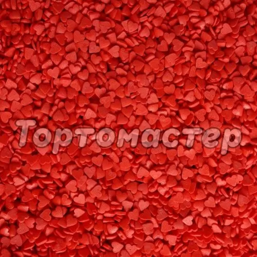 Посыпка кондитерская сердечки мини "Красные" 0,75 кг tp16069
