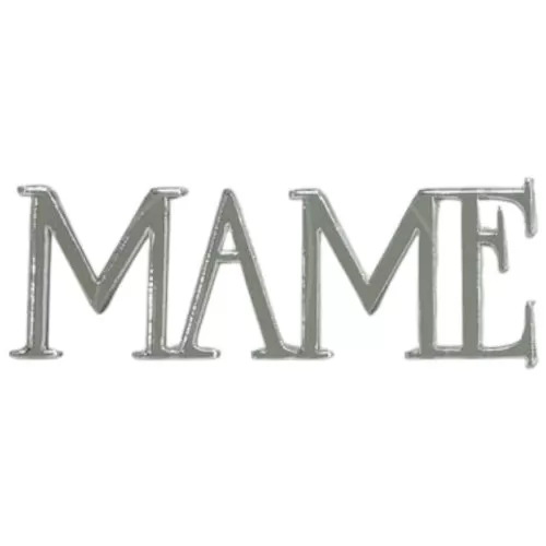 Набор топперов декоративных акриловых "Маме" Серебро 7х2 см 3 шт ТСК204