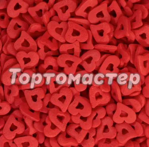 Посыпка кондитерская "Сердечки красные большие двойные" 50 г tp96085