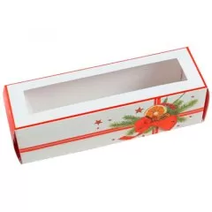 Коробка для макарон с окном "Новый Год!" 18х5,5х5,5 см 5118098