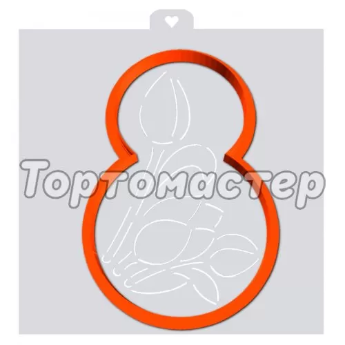 Вырубка пластиковая и трафарет LUBIMOVA "8 Марта" LC-00010466