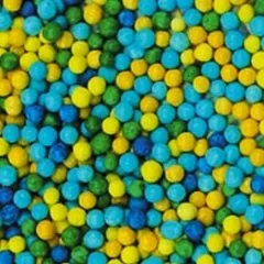 Посыпка кондитерская шарики "Сине-зелёно-жёлто-голубые" 2 мм 1 кг tp20059