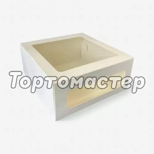 Коробка для торта с окном 24х24х10 см ForG CAKE II W W 240*240*100